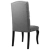 2/4PCS Linen Buttoned Dining Chairs Wooden Legs High Back Home Restaurant Seat