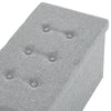 Linen Folding Ottoman Storage Box Pouffe Seat Stool Home Chair Foot Stool Bench