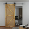 8FT Antique Interior Sliding Barn Door Hardware Wood Closet Roller Track Set