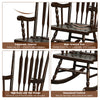 Outdoor Rocking Chair Wooden Porch Rocker High Back Chair Seat Garden Patio
