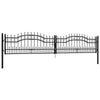 Fence Gate with Spear Black 406x120 -coated Steel R7E9