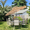 2.85M Thatched Tiki Umbrella 2 Tier Hawaiian Style Hula Patio Beach Parasol