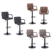 2x Bar Stools Gas Lift Swivel Stool Hub Club Cafe Breakfast Chairs Leather Stool