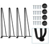 4 x Hairpin Legs / Hair Pin Legs Set for Furniture Bench Desk Table Metal 8"-28"