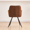 2X Dining Chairs Set Faux Suede Leather/Velvet Padded Metal Legs Armchair Home