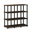 Furinno 16106WN/BR Turn-N-Tube 9 Space Shelf, Walnut/Brown