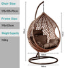 Rattan Hanging Egg Chair Garden Swing Chair Hammock Outdoor Indoor Patio Cushion