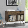 Concord 2 Drawer Turntable Bookcase Unit Stand in Walnut by Dorel Novogratz