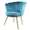 Genesis Flora Accent Tub Chair Scallop Armchair Petal Back With Golden Legs