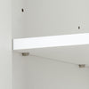 White Tall Bathroom Cabinet Slim Storage Cabinet w/ 2 High Gloss Doors&6 Shelves
