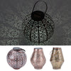 Waterproof Solar Lamp Retro Hollow Lantern Light Outdoor Hanging Landscape Light