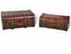 Retro Wooden Treasure Chest Vintage Storage Box Trunk Coffee Table Lockable UK