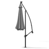 3(m) LED Cantilever Parasol Outdoor w/ Fairy Solar Lights Garden Banana Umbrella