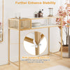 110cm Long Narrow Hallway Console Table Modern Entryway Table Metal Frame
