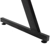 Gaming Desk Steel Frame w/ Cup Holder Headphone Hook Adjustable Feet Black