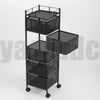 4/5 Tiers Kitchen Rotating Trolley Cart Vegetable Fruits Organiser Storage 95cm
