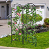 2x Rustproof Metal Garden Trellis Screening Panels Climbing Plant Support Frame