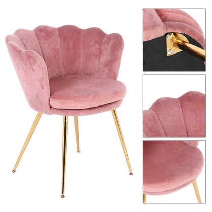 Retro Velvet Sofa Armchair Dining Chair Cafe Seat For Home Living Room Bedroom