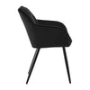 2x Dining Chairs Upholstered Velvet Metal Legs Reception Accent Chair Armchair