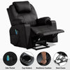 Riser & Recliner Armchair Leather 8 Point Electric Heated Massage Sofa Arm Chair