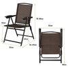 Set of 4 Patio Folding Chairs Portable Garden Deck Lounge Armchairs Adjustable