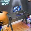 Professional Gaming Desk Gamer Table with RGB Lights Home Writing Workstation