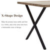 Modern Wood Dining Table Kitchen Dining RoomTable with X/U Shaped Metal Legs