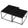 Nest Of 2 Nested Tables Side End Coffee Table Sintered Rock Living Room Office
