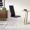 100CM Glass Dining Table Leather 2/4Chairs Set Kitchen Home Furniture Dinner Set