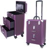 Purple Makeup Trolley Beauty Case Nail Technician Cosmetic Storage Box Organizer