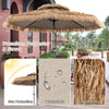 2.85M Thatched Tiki Umbrella 2 Tier Hawaiian Style Hula Patio Beach Parasol