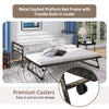 2 in 1 3FT Single Steel Day Bed Guest Trundle Bed Bed Frame Solid Metal Sofa Bed