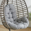 Grey Garden Hanging Egg Swing Chair Cushion Seat Pads Indoor Outdoor Detachable