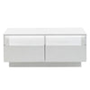 White Modern High Gloss Coffee Table with 4 Drawer Storage Sofa Side End Table