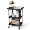 Mobile Printer Utility Cart Machine Stand Home Office Storage Organiser Shelves