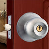 UK Stainless Steel Round Knobs Privacy Passage Entrance Lock Door Entry with Key