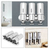 3 Bottle Wall Mounted Shower Soap Shampoo Dispenser Pump Lotion Bathroom 1500ML