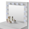 White Dressing Table with LED Lights & 1 Drawer Makeup Table with Mirror Bedroom