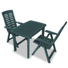 Garden Bistro Set Table & Chairs Set Coffee Table 3 Piece Folding Chair Outdoor