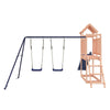 Playhouse with Slide Swings Solid Wood E1N3