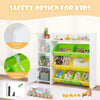 Wooden Kids Toy Storage Organizer Bookcase Cabinet Bookshelf W/ 8 Storage Boxes