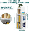 360° Rotating 3 Tier Bookcase Children Kids Book Shelf Rack Storage Bookshelf