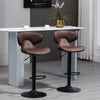 Adjustable Swivel Bar Stools Set of 2, Barstools for Counter Bar, Brown