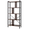 Industrial Metal Bookshelf 5 Tiers Ladder Shelf Display Rack Storage Shelving UK