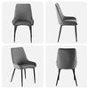 Grey Velvet Dining Chairs set of 2/4/6 Dining room Kitchen High Back Metal Leg