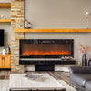 LED Electric Insert/Wall Mounted Fireplace 36" 40" 50" 60" Fire Heater w/ Remote