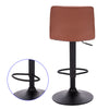 1/2/4/6x Bar Stool Faux Leather Breakfast Home Stool Swivel Gas Lift Bar Chair