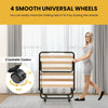 Folding Bed Rollaway Beds Portable Metal Guest Bed Memory Foam Mattress & Wheels