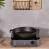 23CM Cast Iron Frying Grill Pan Baking Pot Pizza Pan Deep Cookware Steak Cooking