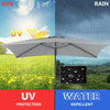 3m Rectangle Garden Banana Sun Parasol Patio Sun Shade Umbrellas Tilt Crank Kits